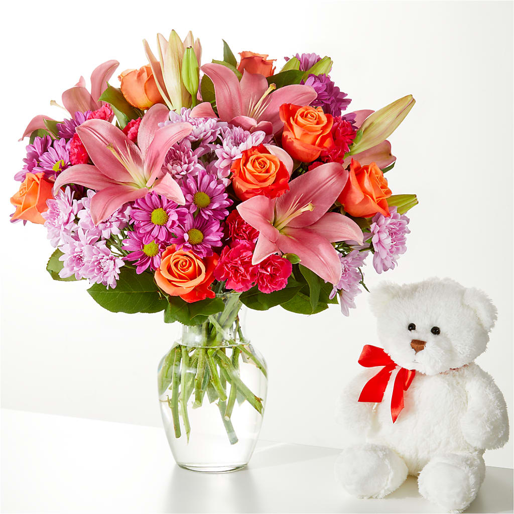 One and Only Bouquet and Bear Bundle – Flower House Iii, Spring Hill FL