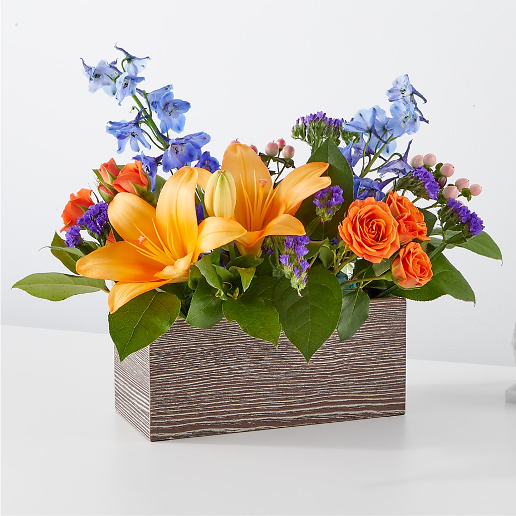 Radiant Citrus Box Bouquet – Flower House Iii, Spring Hill FL