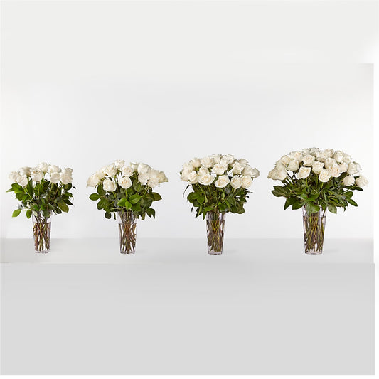Long Stem White Rose Bouquet – Flower House Iii, Spring Hill FL