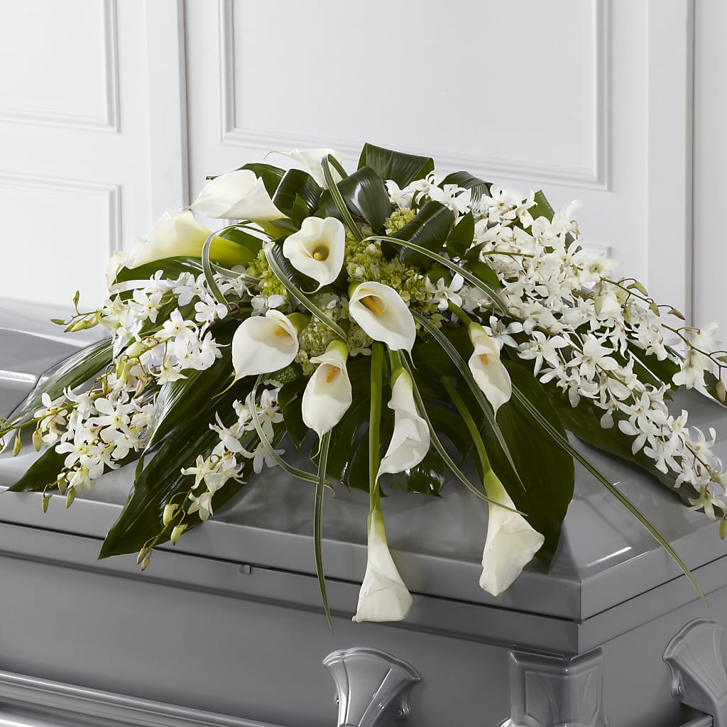 Angel Wings Casket Spray – Flower House Iii, Spring Hill FL