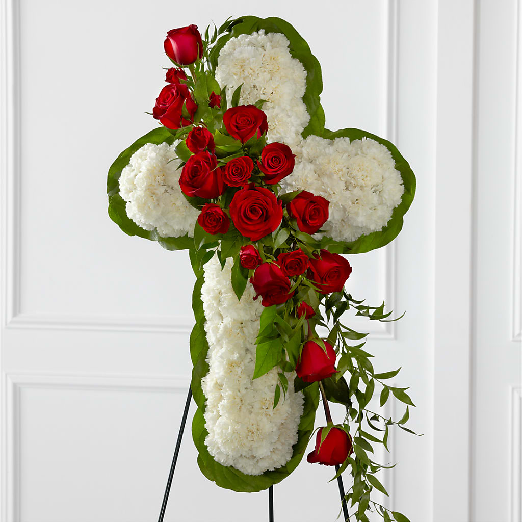 Floral Cross Easel – Flower House Iii, Spring Hill FL
