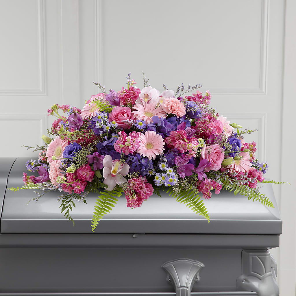 Glorious Garden Casket Spray – Flower House Iii, Spring Hill FL