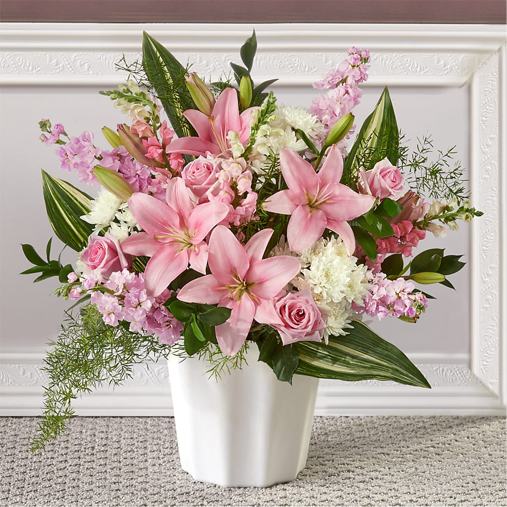 Simply Serene Floor Basket – Flower House Iii, Spring Hill FL