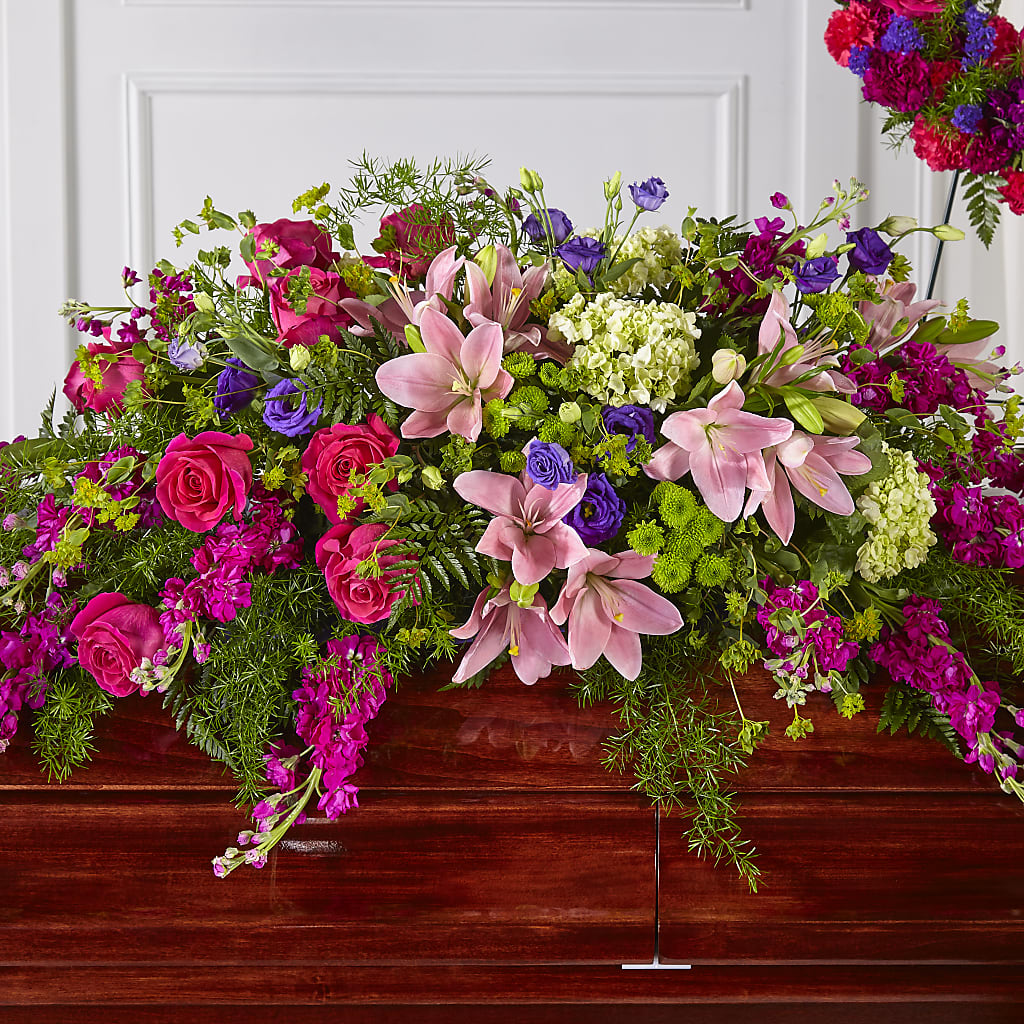 Radiant Tribute Casket Spray – Flower House Iii, Spring Hill FL