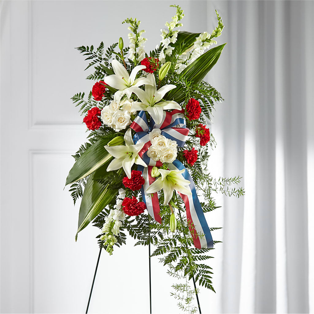 Stars of Life Standing Spray – Flower House Iii, Spring Hill FL