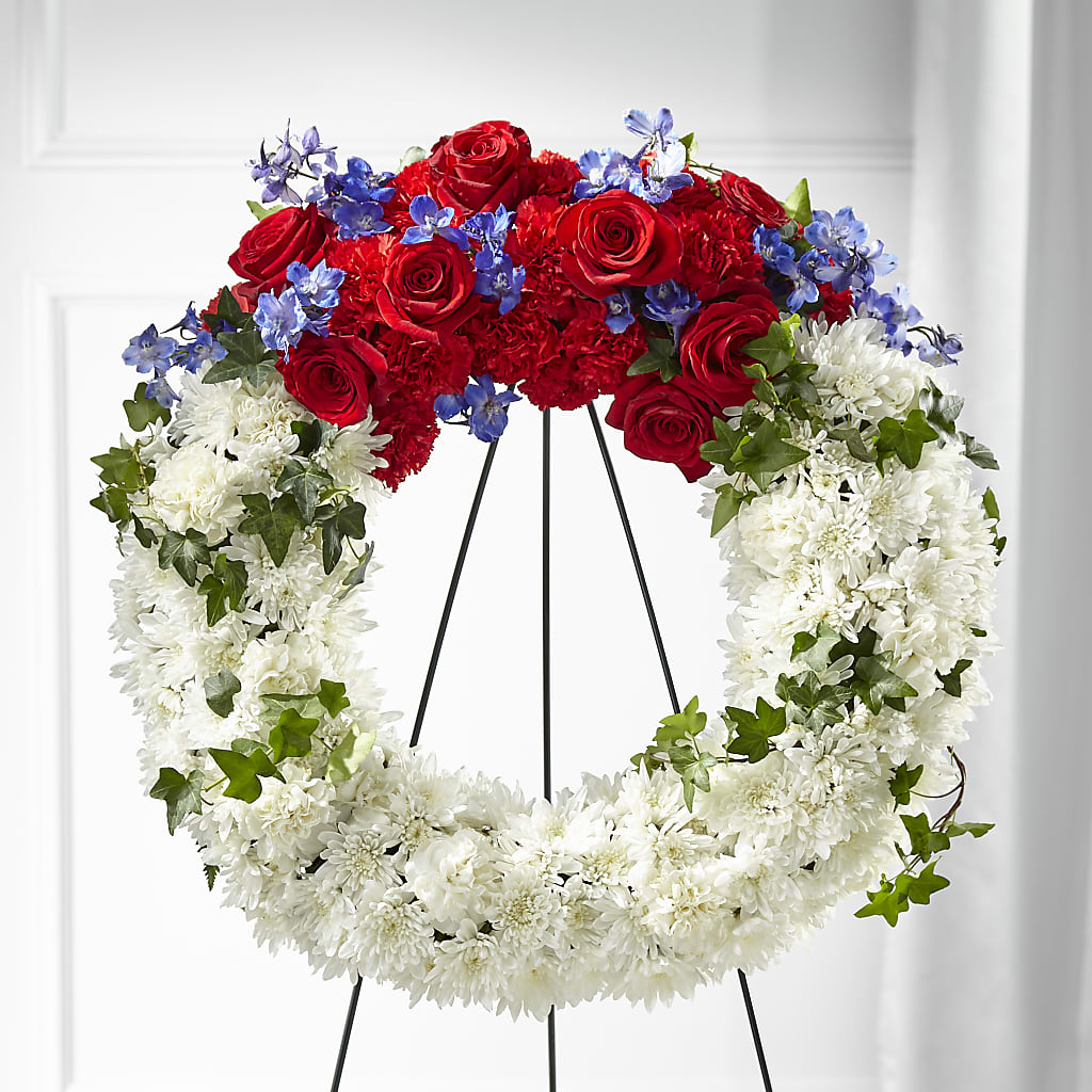 Patriotic Passion Wreath – Flower House Iii, Spring Hill FL