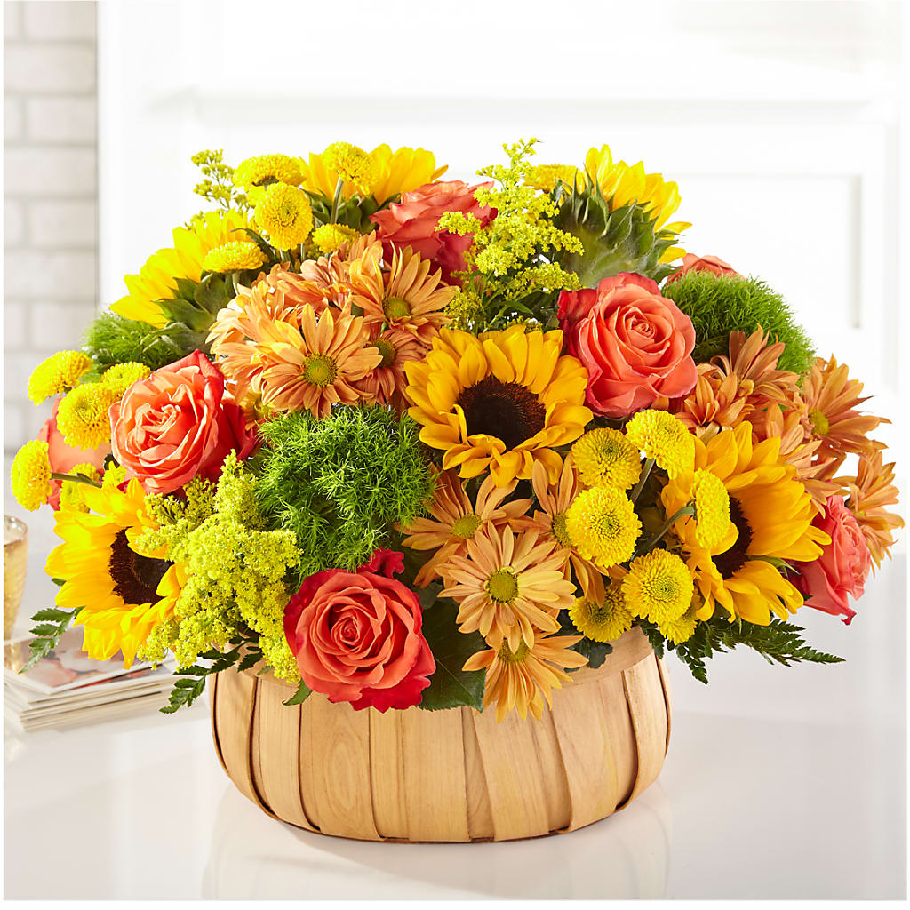 Harvest Sunflower Basket – Flower House Iii, Spring Hill FL