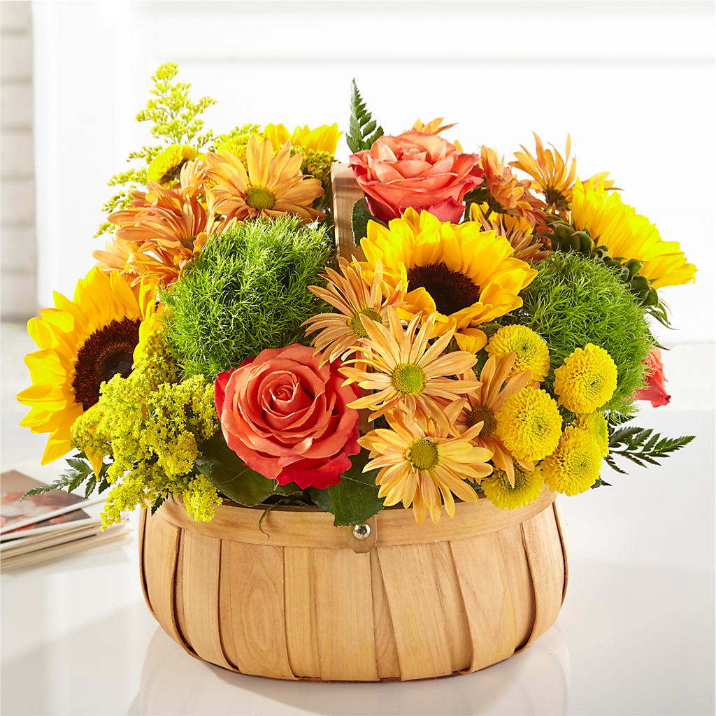 Harvest Sunflower Basket – Flower House Iii, Spring Hill FL