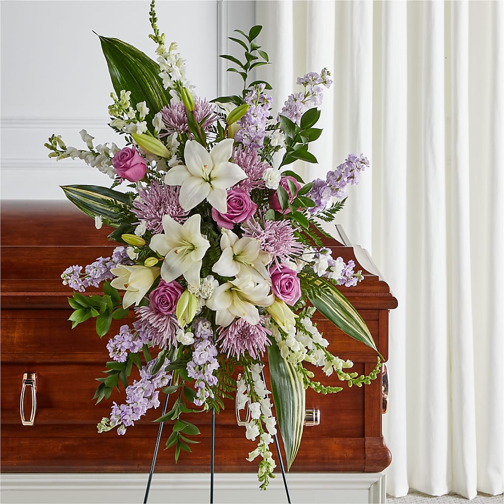 Grateful Hearts Standing Spray – Flower House Iii, Spring Hill FL