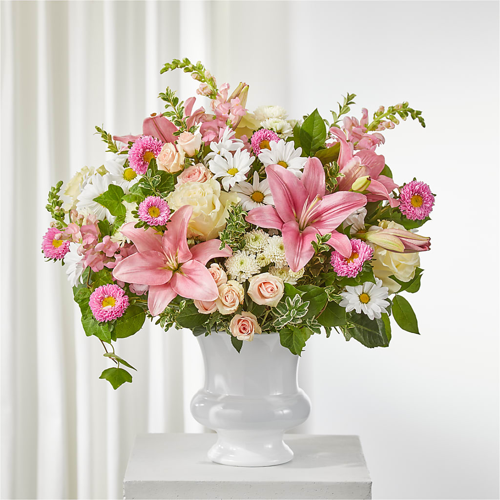 Empathetic Blooms Urn Arrangement – Flower House Iii, Spring Hill FL