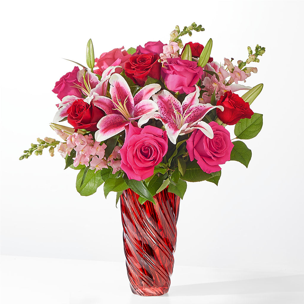Always You Bouquet with Luxe Swirl Vase – Flower House Iii, Spring Hill FL
