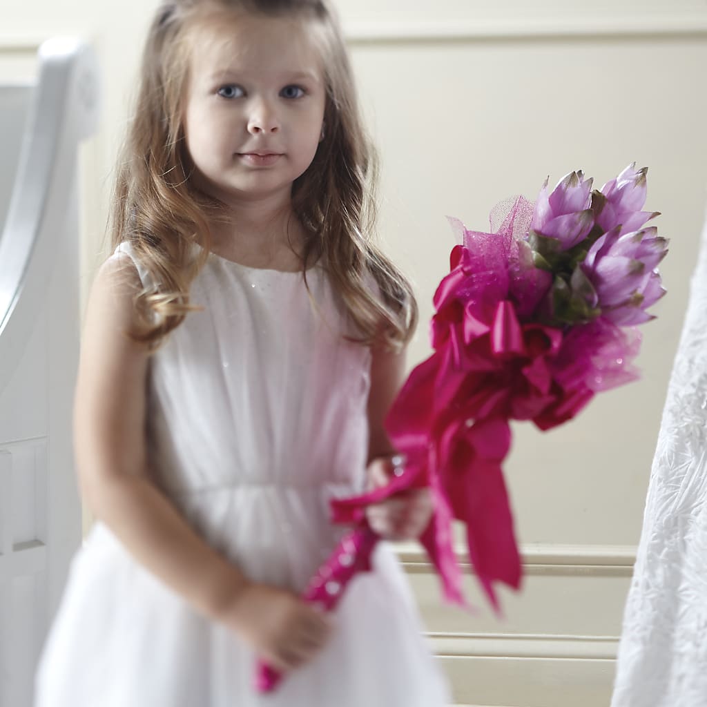Sparkle Pink Flower Girl Bouquet – Flower House Iii, Spring Hill FL