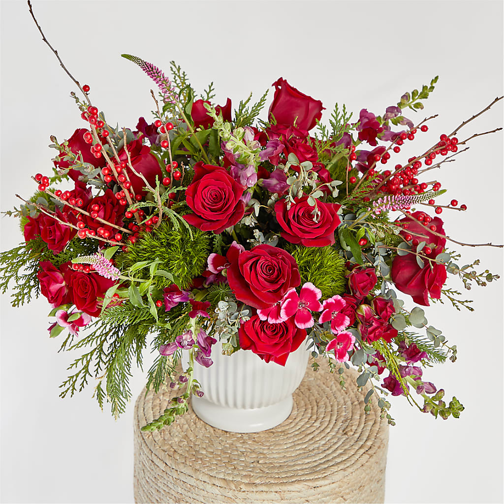 Big Red Bow Bouquet –  Flower House Iii, Spring Hill FL