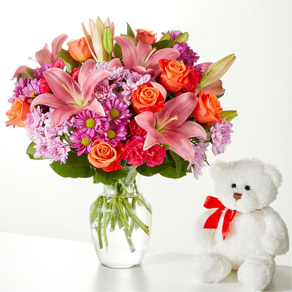 One and Only Bouquet and Bear Bundle –  Flower House Iii, Spring Hill FL