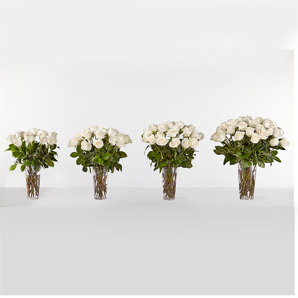 Long Stem White Rose Bouquet –  Flower House Iii, Spring Hill FL