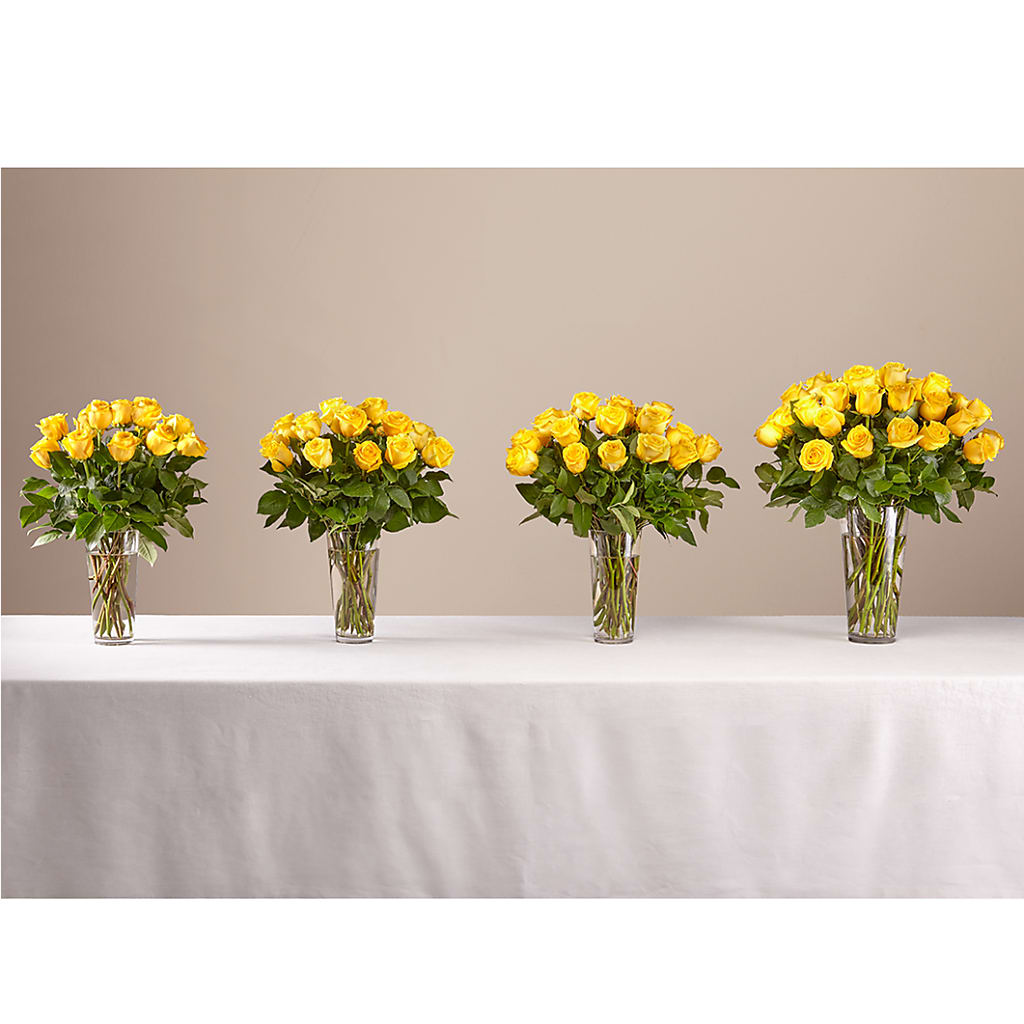 Long Stem Yellow Rose Bouquet –  Flower House Iii, Spring Hill FL