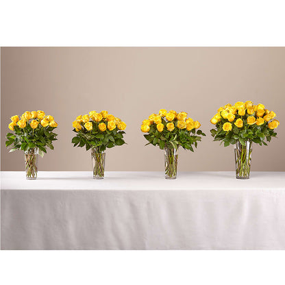 Long Stem Yellow Rose Bouquet –  Flower House Iii, Spring Hill FL