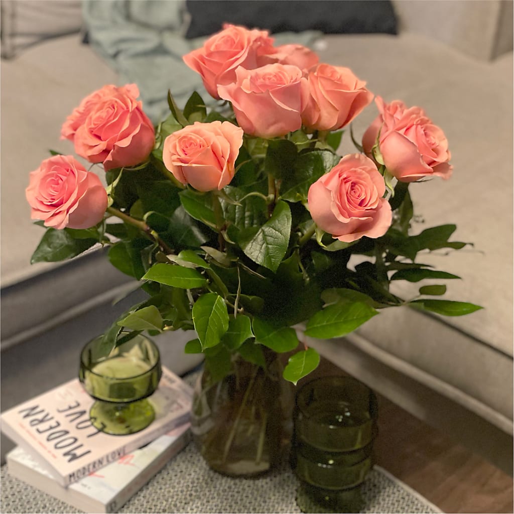 Long Stem Pink Rose Bouquet –  Flower House Iii, Spring Hill FL