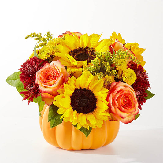 Golden Gourd Pumpkin Bouquet –  Flower House Iii, Spring Hill FL