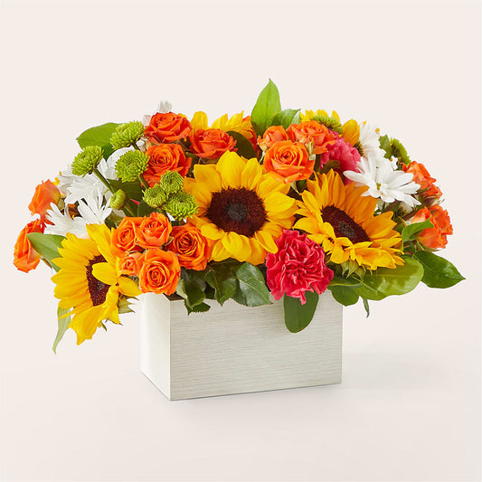 Sun-drenched Blooms Box Bouquet –  Flower House Iii, Spring Hill FL