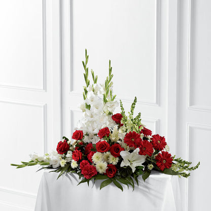 Crimson & White Arrangement –  Flower House Iii, Spring Hill FL