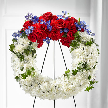 Patriotic Passion Wreath –  Flower House Iii, Spring Hill FL