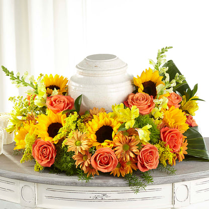 Faithful Sunflower Cremation Adornment –  Flower House Iii, Spring Hill FL