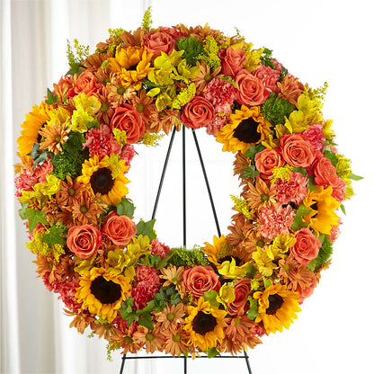 Autumnal Memories Wreath (Standard) –  Flower House Iii, Spring Hill FL