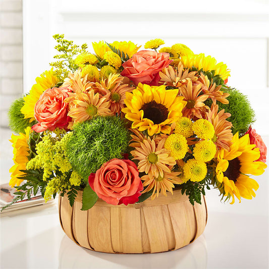 Harvest Sunflower Basket –  Flower House Iii, Spring Hill FL