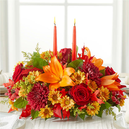 Autumn's Embrace Centerpiece –  Flower House Iii, Spring Hill FL