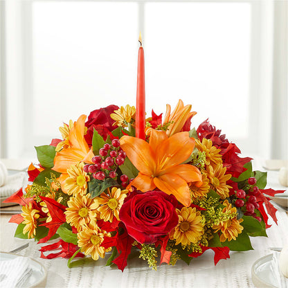 Autumn's Embrace Centerpiece –  Flower House Iii, Spring Hill FL